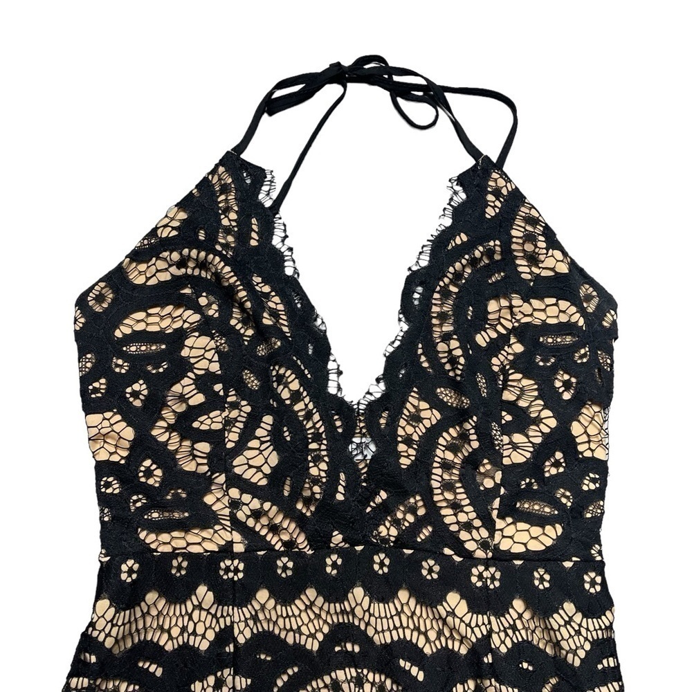 Tobi Black Lace Cocktail V Neckline Mini Dress S - Picture 2 of 9